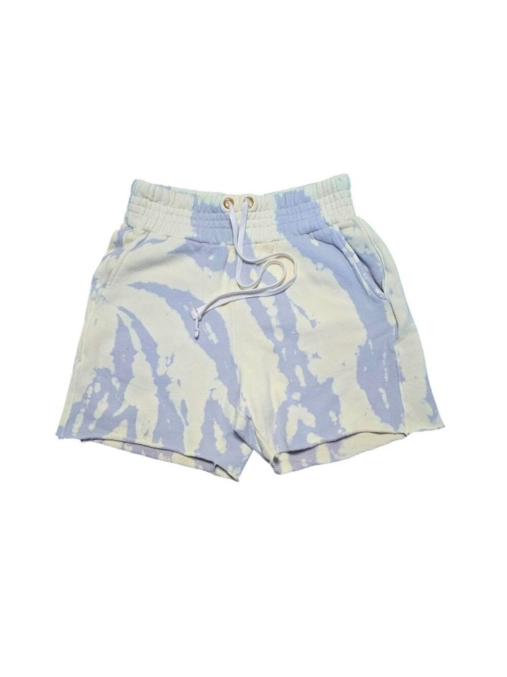 Les Tien Heavyweight Yacht Shorts XS Yellow Gray Tie Dye NWOT